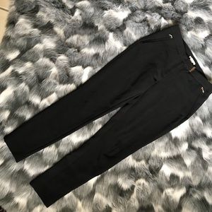 H&M Black Slacks with Gold Button Detail